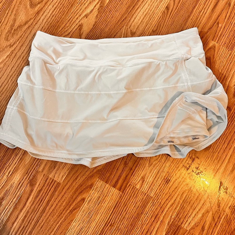 lululemon athletica white athletic skirt